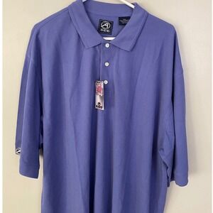 Ahead Polo Shirt Mens XXL Concord Purple Cotton Pique Golf Short Sleeve PQ45-R